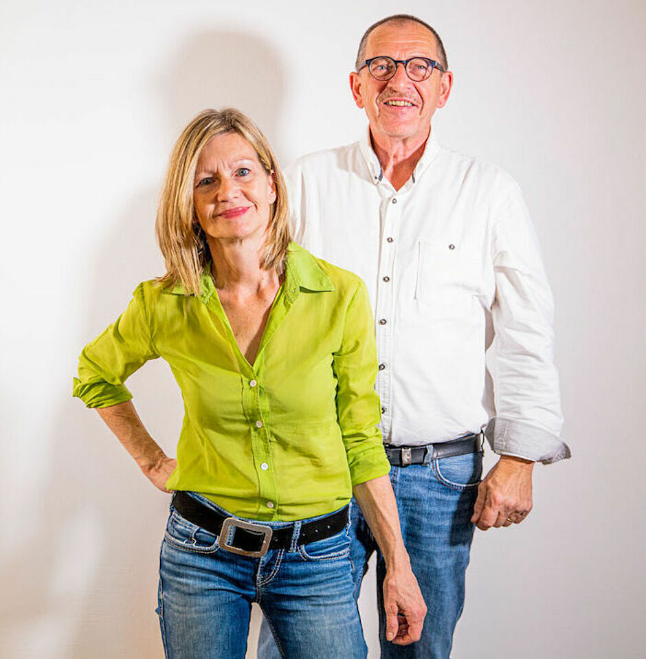 Susi und Peter Bader, Gastgeber im Hotel garni Baders Gasthaus Krone, Laupersdorf, Naturpark Thal